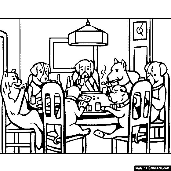 playing poker coloring pages - photo #3