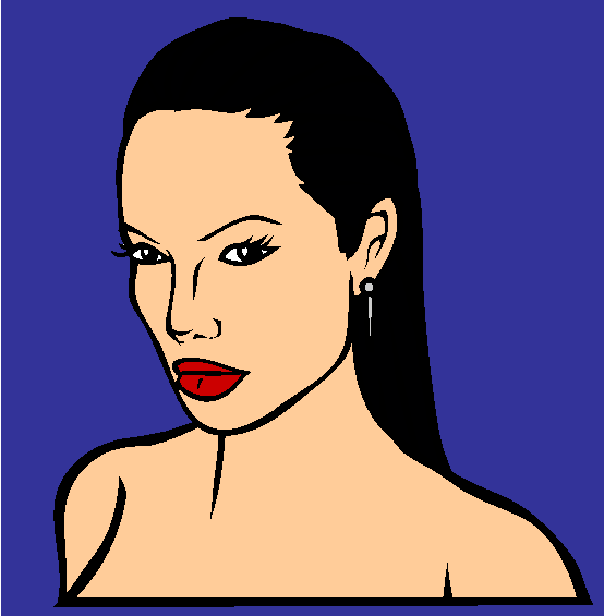 Angelina Jolie Coloring Page