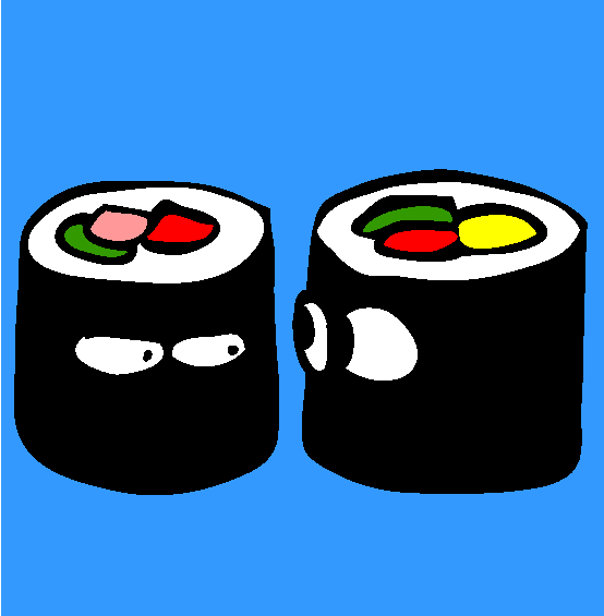 Sushi Rolls Coloring Page