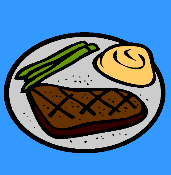 Steak Dinner Coloring Page