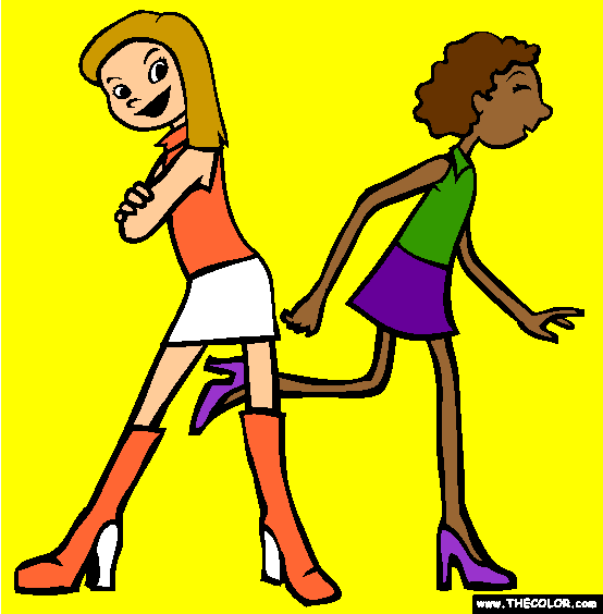 High Heels Coloring Page