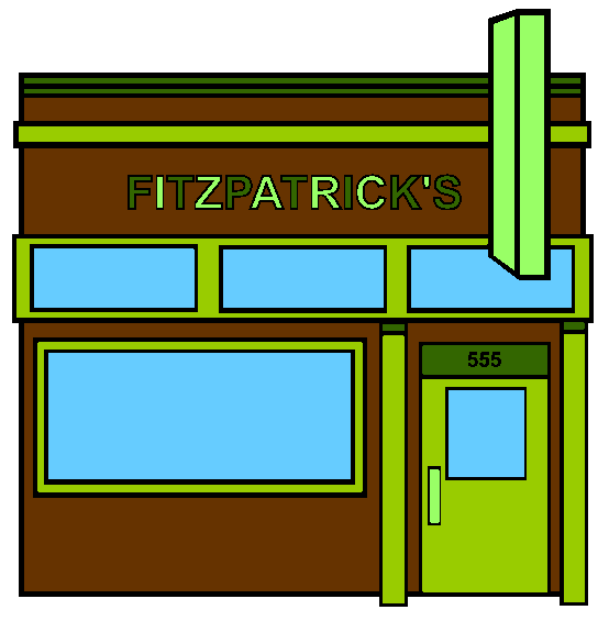 Irish Pub Coloring Page