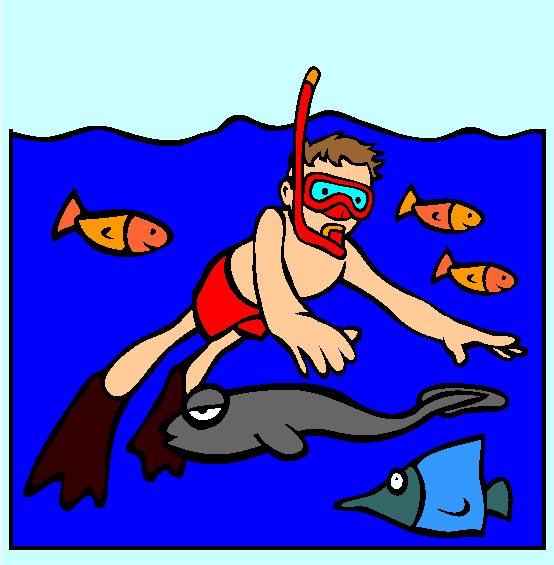 Snorkeling Coloring Page