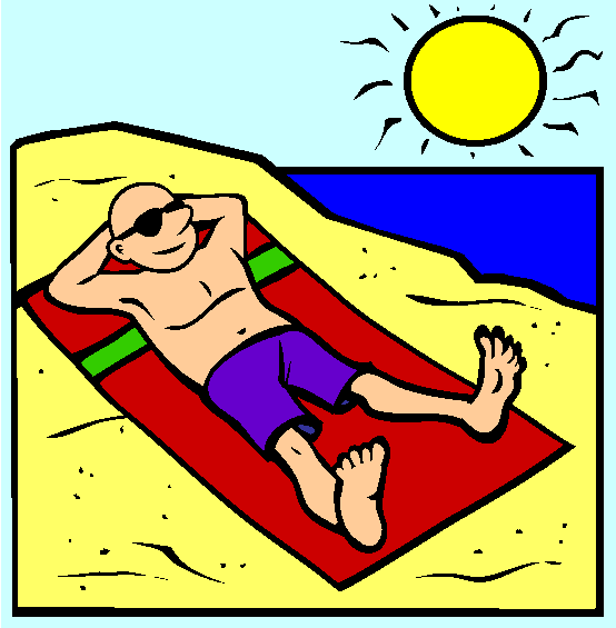 Sunbathing Coloring Page