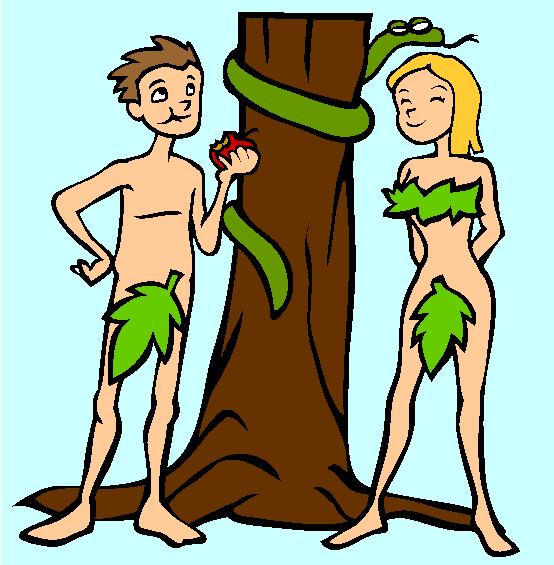 Adam and Eve Coloring Page