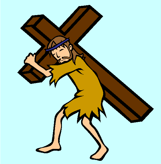 Bearing The Cross Coloring Page