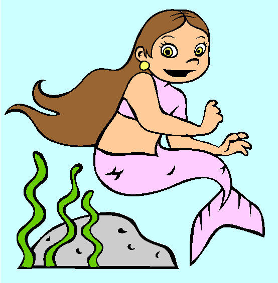 Little Mermaid Girl Coloring Page