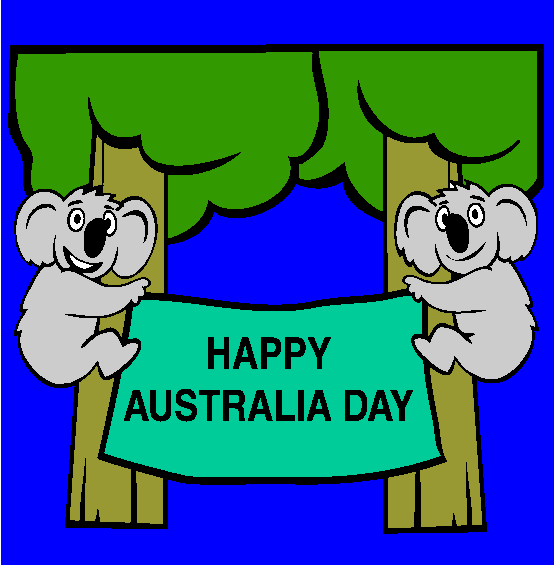 Happy Australia Day Coloring Page