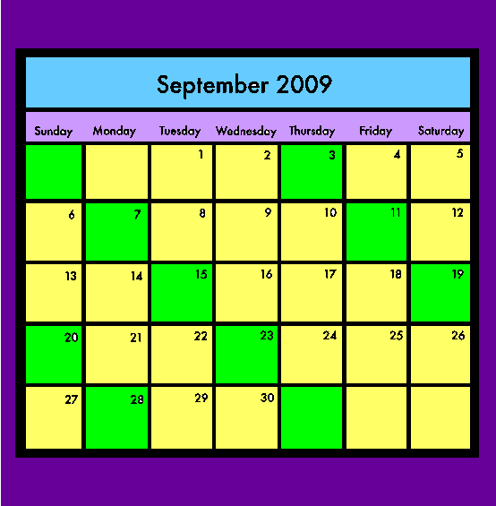 The Calendar Coloring Page