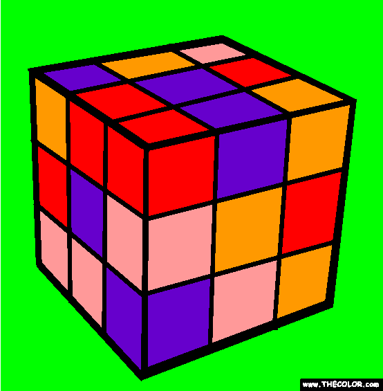 Rubiks Cube Coloring Page