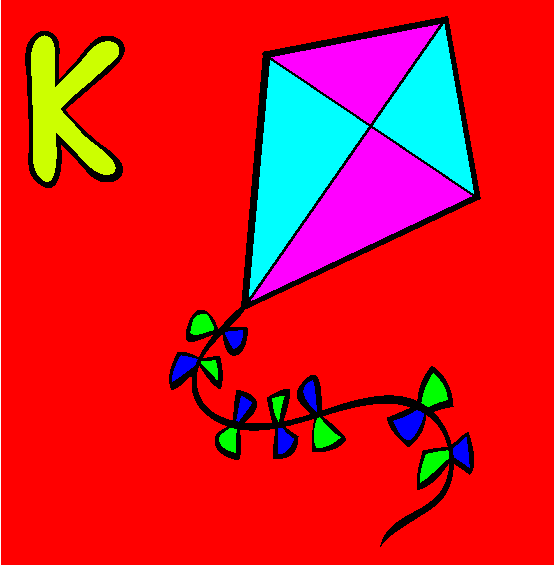 K Coloring Page