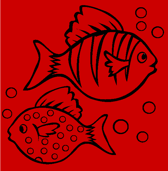 Two Fish Coloring Page