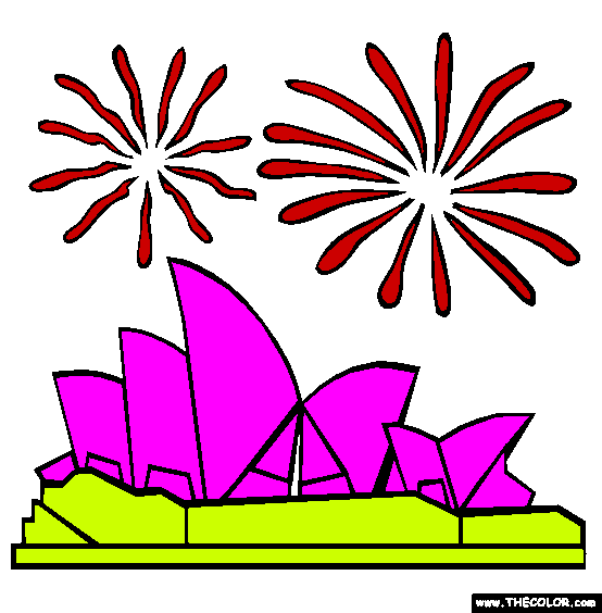 Sydney Opera House Coloring Page
