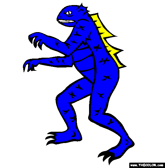 Lizard Man Coloring Page