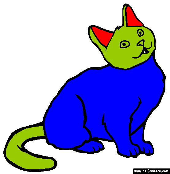 Chartreux Cat Online Coloring Page
