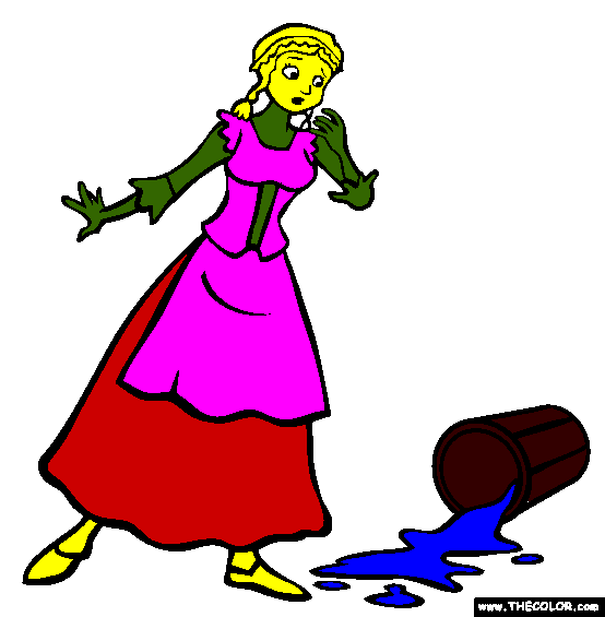 The Milkmaid And Her Pail Coloring Page