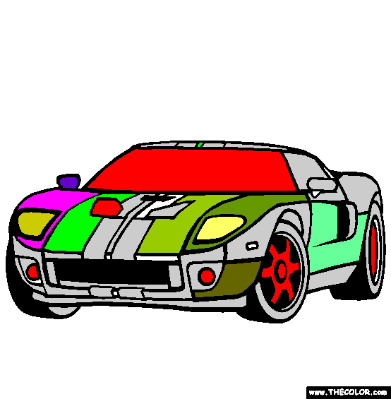 Ford GT Coloring Page