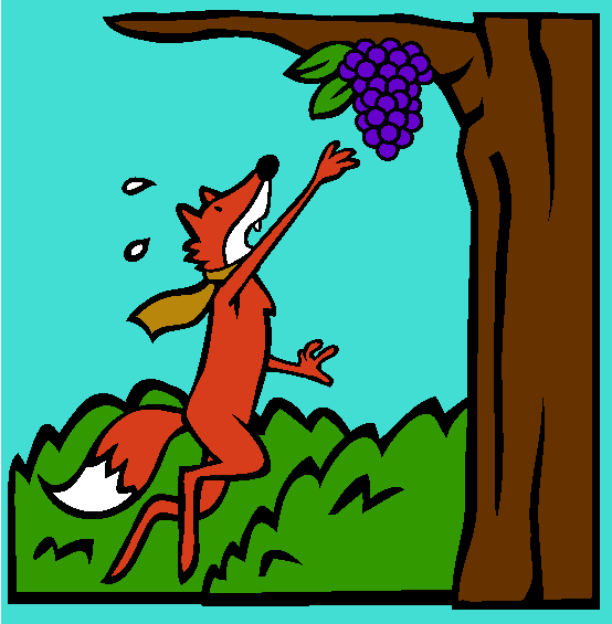 The Fox And The Grapes Coloring Page