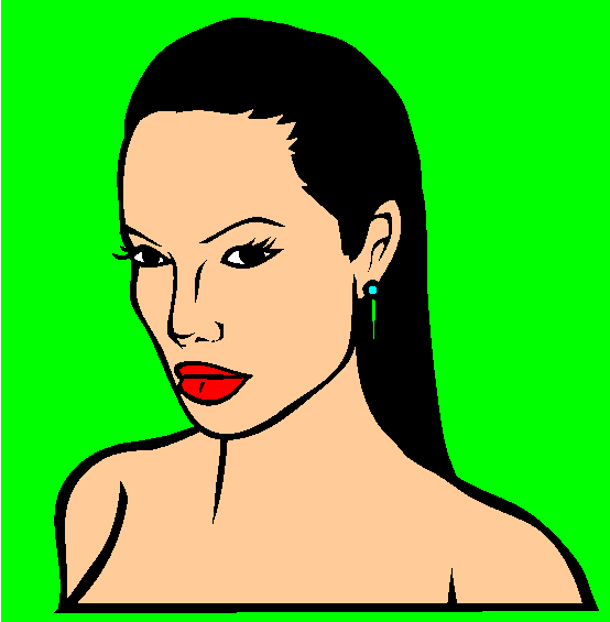 Angelina Jolie Coloring Page