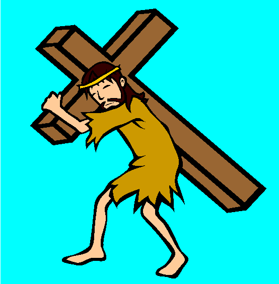 Bearing The Cross Coloring Page