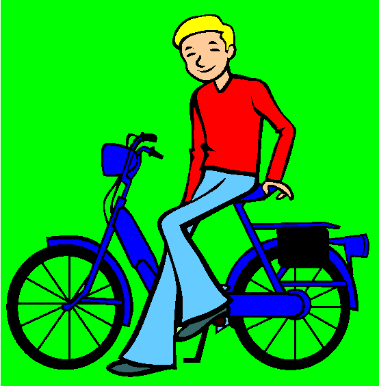 Moped Coloring Page