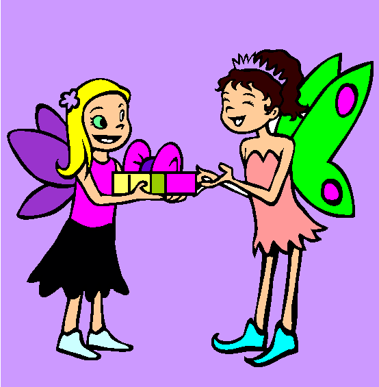 Fairy Themed Party Coloring Page