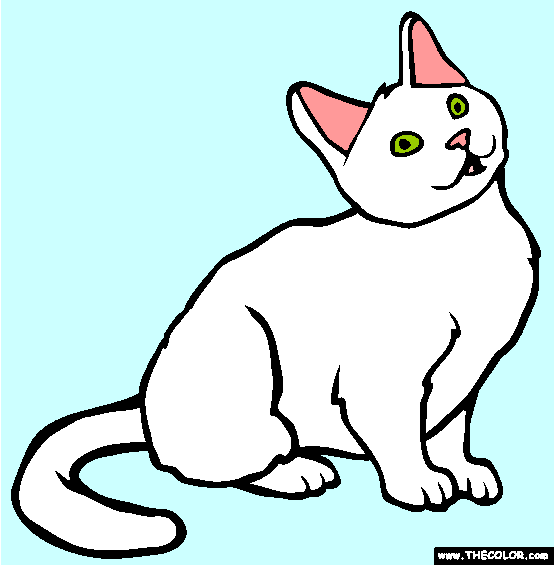 Chartreux Cat Online Coloring Page