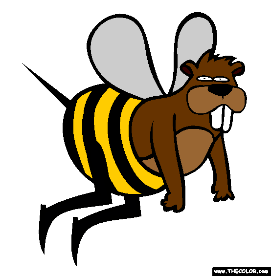 Beaverbee Online Coloring Page
