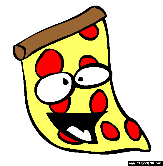 Pizza Coloring Page