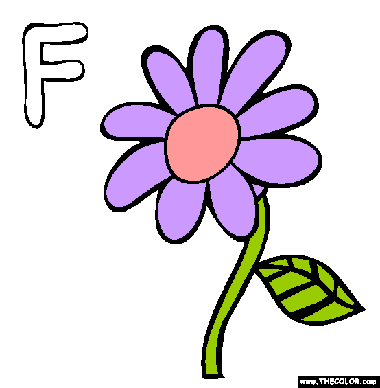 F Coloring Page