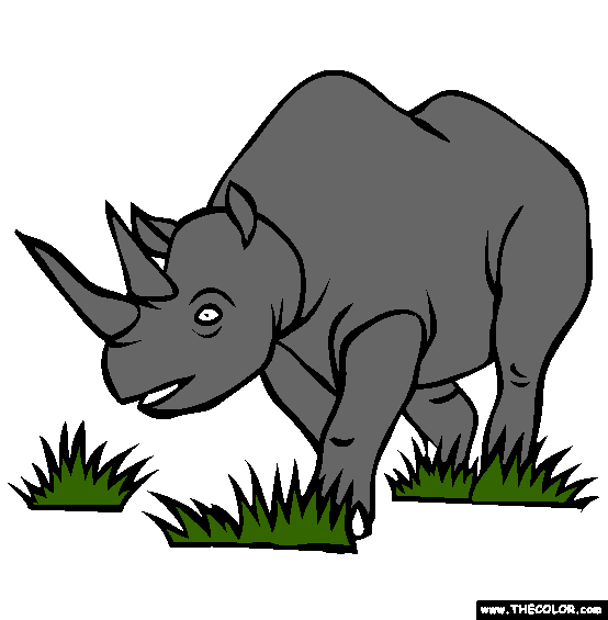 Black Rhinoceros Coloring Page