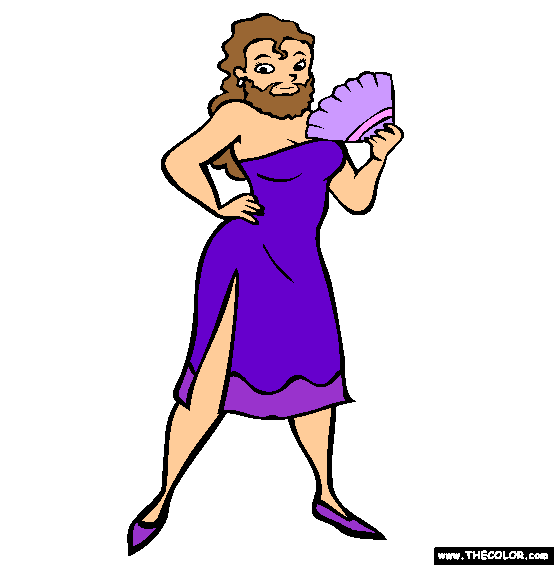 Bearded Lady Coloring Page