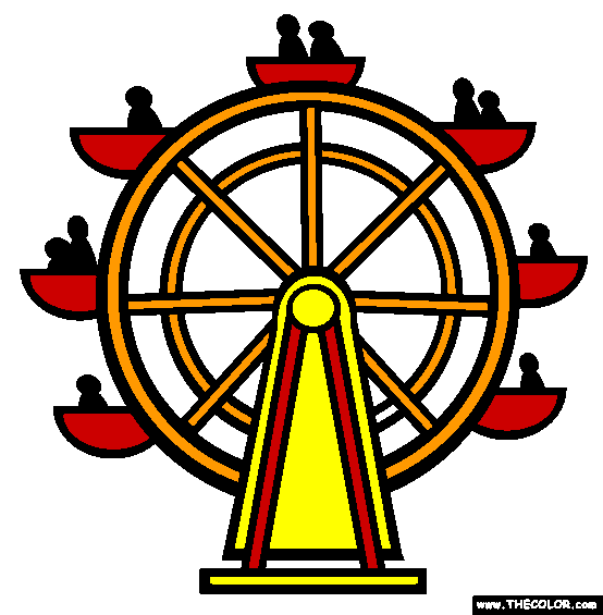 Ferris Wheel Coloring Page