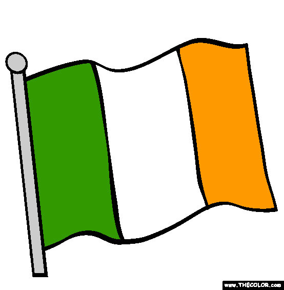 Irish Flag Coloring Page