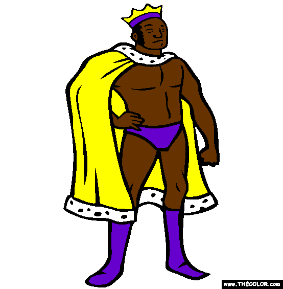 King Roger Pro Wrestler Online Coloring Page