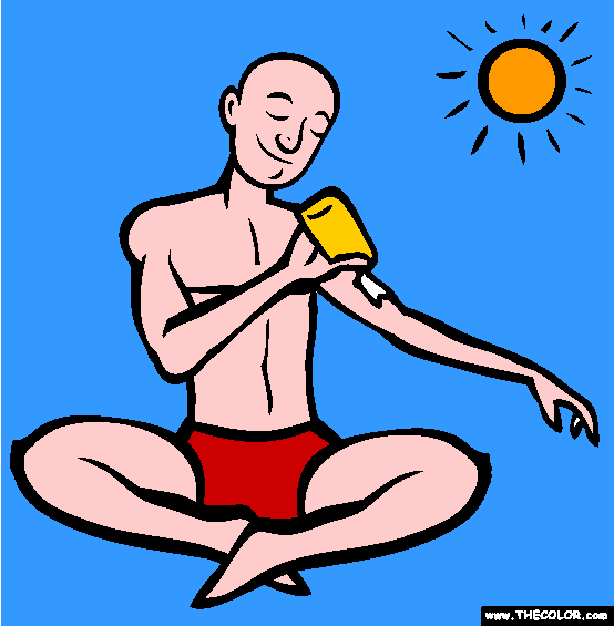 Sunscreen Coloring Page