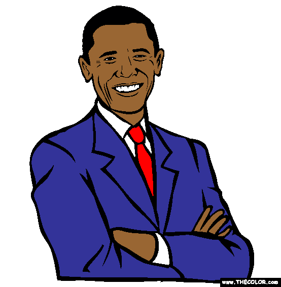 Barack Obama Coloring Page