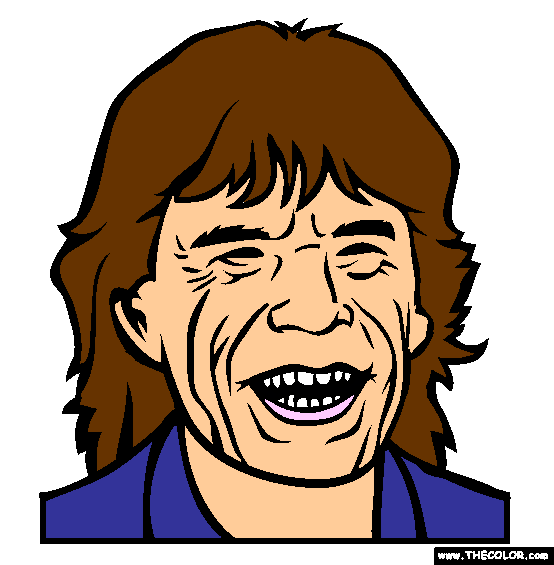 Mick Jagger Coloring Page