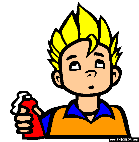 Hair Gel Coloring Page