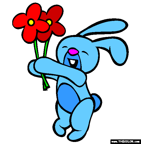 Flowers For Mommy Online Coloring Page