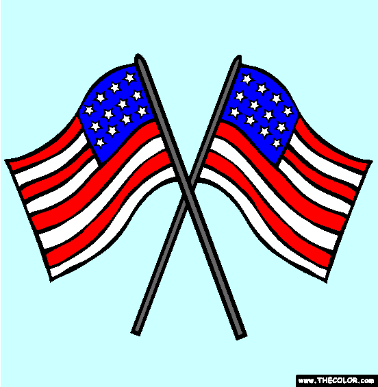 US Flag Coloring Page