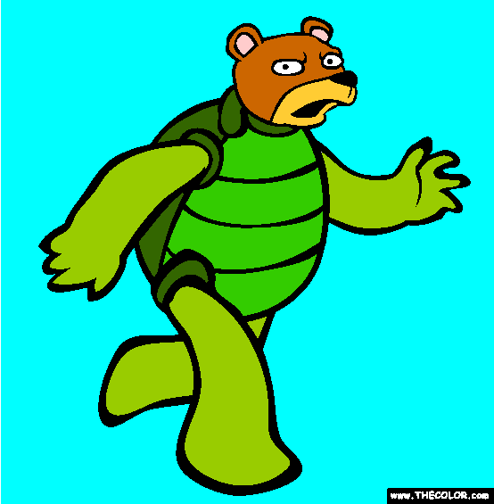 Turtlebear Coloring Page