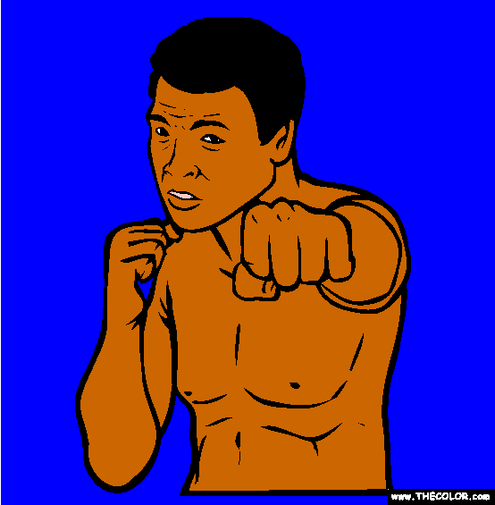 Muhammad Ali Cassius Clay Coloring Page