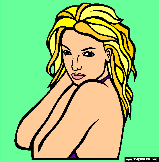 Britney Spears Coloring Page