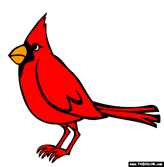 Cardinal Coloring Page