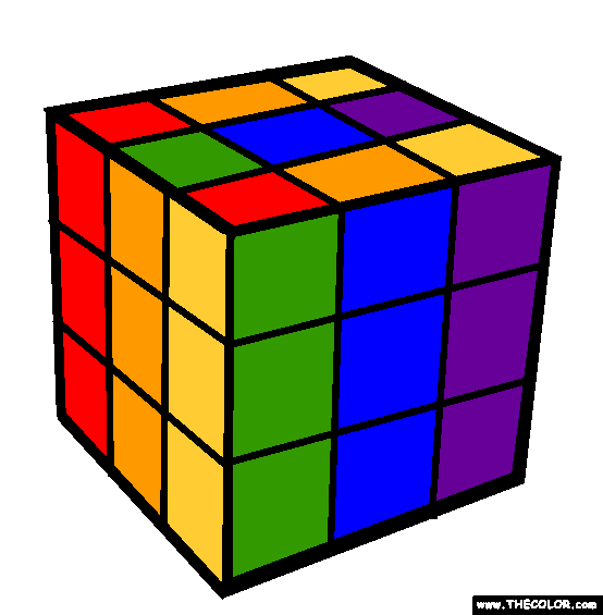 Rubiks Cube Coloring Page