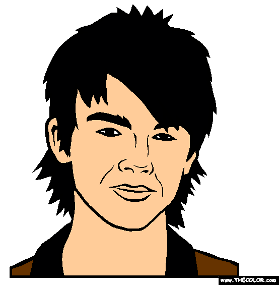 Joe Jonas, Jonas Brothers Online Coloring Page