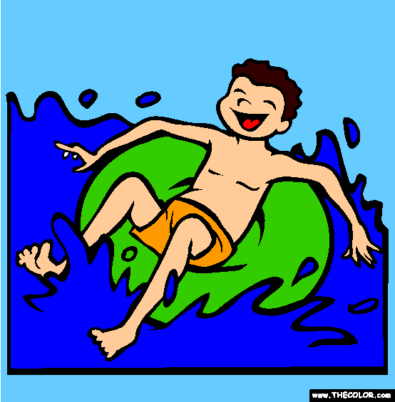 Water Slide Coloring Page