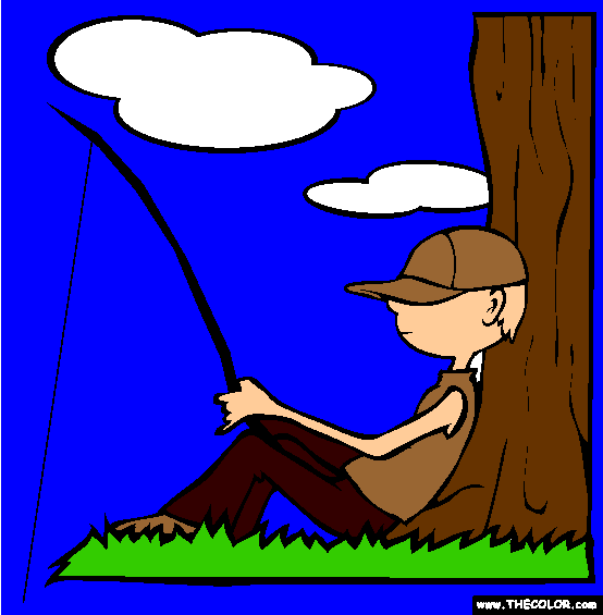 Fishing Coloring Page