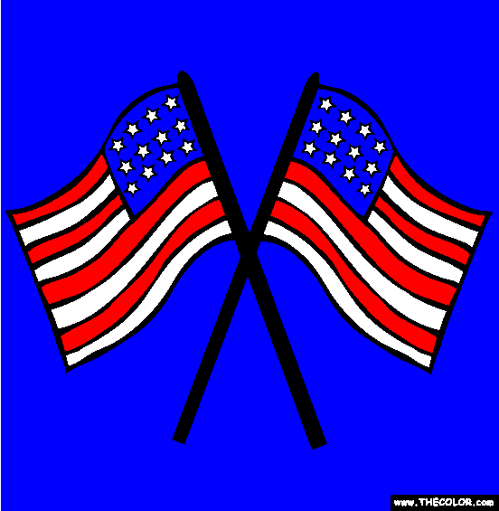 US Flag Coloring Page